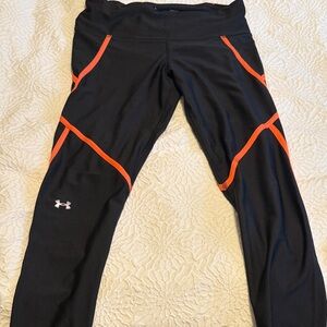 Under Armour Black and Orange Leggings